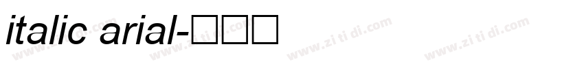 italic arial字体转换